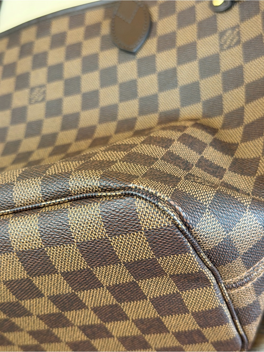 Louis Vuitton Brown Damier Ebene Neverfull Tote - Picture 11 of 13